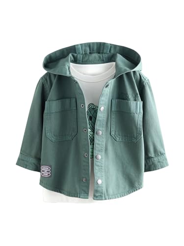 Ensemble surchemise à capuche et t-shirt en sergé garçon coton durable
