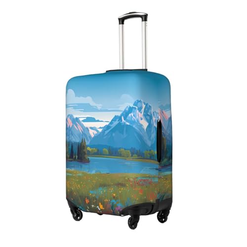 Beautiful Scenery Elastic Travel Luggage Cover, Washable Spandex Suitcase Protector, Anti-Scratch Fits 18-32 Inch2