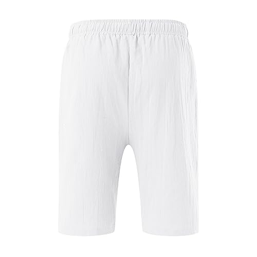 Men's Board Shorts Casual Summer Baggy Bermuda Linen Shorts Comfy Drawstring Resort Dress Surf Beach Vacation Clothes 5