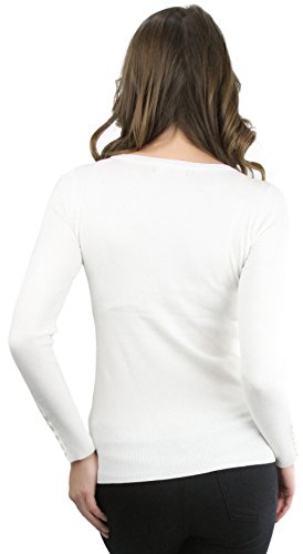 Image of ToBeInStyle Women's Classic Long Sleeve V-Neck Pullover Sweater