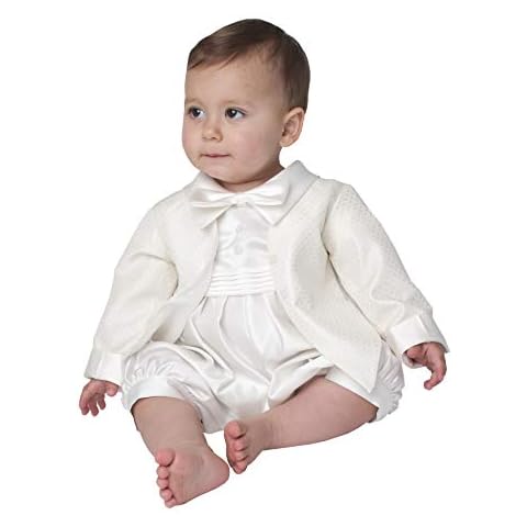 Vivaki Oliver Christening Romper in Ivory (6/9 Months) Cover