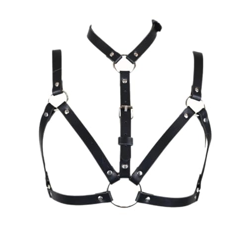 Générique Ceinture Corps Femme Accessoire Intime Décoratif en Cuir Sensuel à Bretelles pour Séduction