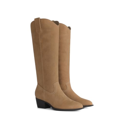 DREAM PAIRS Suede Knee High Fall Tall Boots for Women,Brown,6.5 - image 8