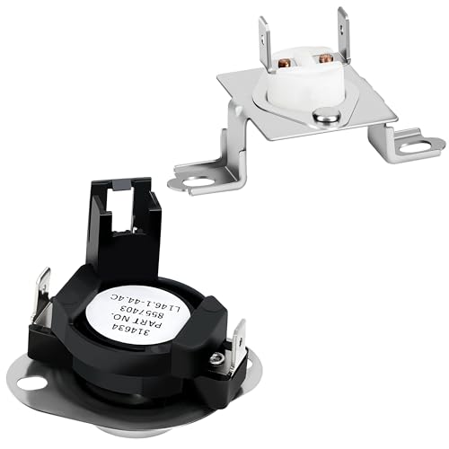 280148 Dryer Thermostat and Thermal Fuse Kit Replaces 8557403 8318314 AP3874047 PS991443 Compatible with Whirlpool Maytag Kenmore Dryers Fix No Heat & Overheating Issues 1-Year Warranty by Romalon