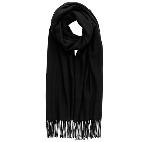 Sorcristy 195x68cm Schal Damen Winter, Schultertuch Damen Winterschal Schwarze Schals Vintage Tücher Geschenk für Frauen Freundin