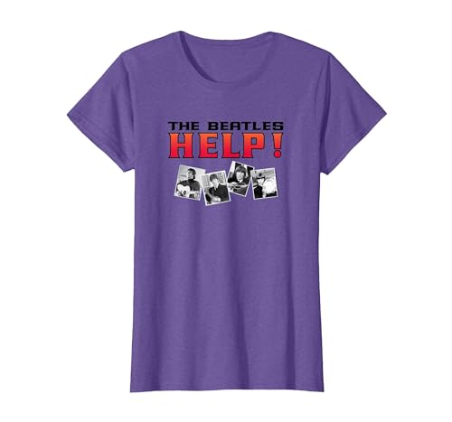 Image of The Beatles - Help! T-Shirt, Women, Purple Heather, XX-Large