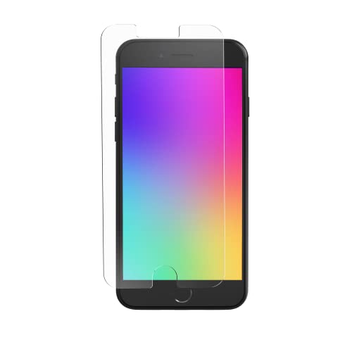 Image of ZAGG Glass Elite VisionGuard Screen Protector for iPhone SE (3rd /2nd Gen), 8, 7, 6s, 6 - Blue Light Filter, Aluminosilicate Glass, Scratch & Shatter Protection, InvisibleShield, Easy Install