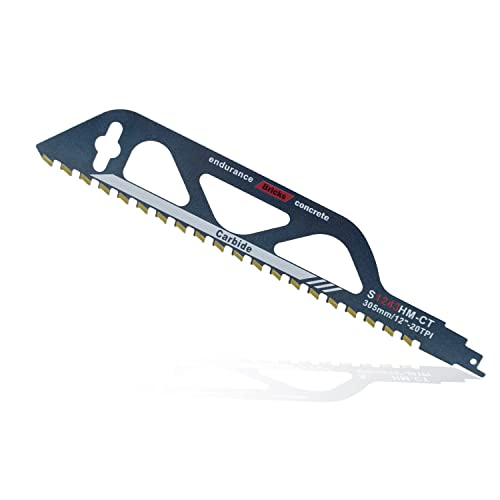 Lame de scie alternative Lames de scie sabre Lame scie sabre brique, Scie sabre parkside, accessoires de scie sabre pour béton poreux, brique rouge, fibrociment, résine époxy (305mm)