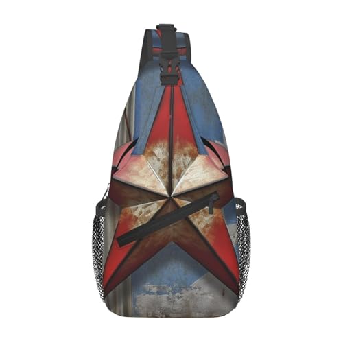 Bolso cruzado American Wastern Texas Star para hombre y mujer miniatura 1