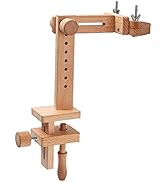 刺繍スタンド 刺繍枠 木製 フレーム調整可能 スタンド ウッドフープ 縫製 手作り 洋裁道具 針仕事 手芸用 縫製ツール 卓上