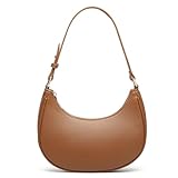 Barabum レトロクラシッククラッチショルダートートハンドバッグ、ファスナー開閉式 女性用, 6-ブラウン