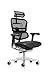 Eurotech Seating Ergohuman High Leather Seat/Mesh Back Swivel Chair, Black