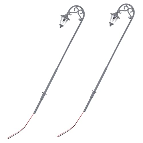 KONTONTY 2Pcs Miniature Street Light Model for Garden and Sand Table Decor Decorative Mini Lamp with Lifelike Design for Micro Landscape and Projects