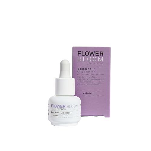 Flower Bloom, Booster Oil, Aceite Facial y Corporal Multifuncional a Base de Cáñamo, Hidratante y Regenerador, con Vitamina E y Aceite de Coco, Made in Italy, 15 ml