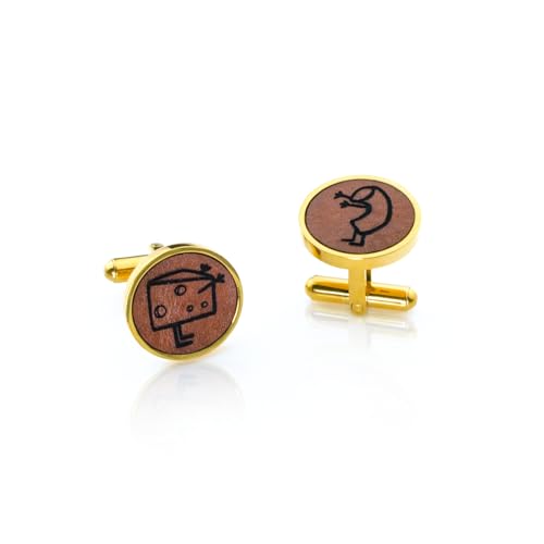 Mancuernillas de cuero personalizadas para hombre miniatura 4
