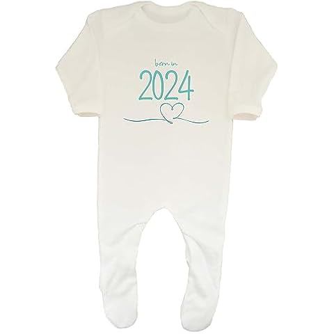 Shopagift Personalised Baby Sleepsuit in Teal Cover