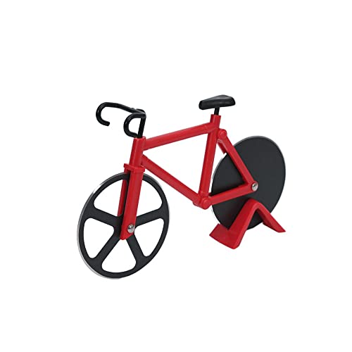 Mimo Style Cortador, Fatiador de Pizza e Massas em Formato de Bicicleta, Produto na cor Vermelha com