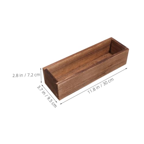 Pot de fleurs balcon en bois rustique vintage de 30 cm pour décoration - 3