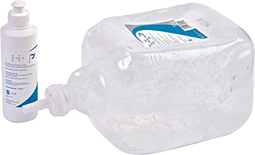 Ezy-Aid Gel à ultrasons 5 L avec flacon de recharge de 250 ml | Gel de transmission transparent de 5 litres | Non tachant, certifié CE