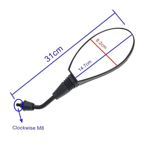 Espejo universal moto retrovisor lateral scooter ciclomotor M8 2
