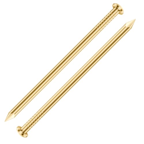 Mellewell 1-1/2 Inch Gold Hardware nails, round head nail, Small nail, Nail hanging poster, Pictures nail, Wood nail, 200 PCS