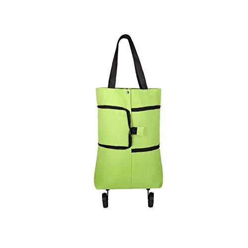 BANGSUN Tragbarer, faltbarer Einkaufstrolley, wasserdicht, Oxford-Tragetasche, 1 Stück