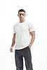 RONOMO Men's Short Sleeved T-Shirt | V-Neck | Medium Stretch | Soft and Breathable | Anti Shrink Treatment（CSX White 4XL） #1