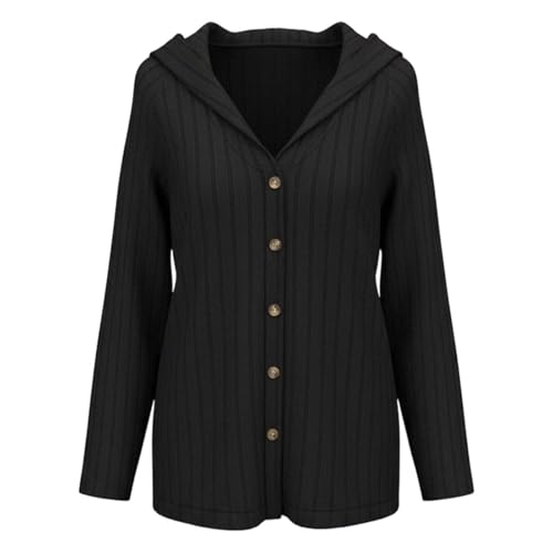 Capuche et boutons pour ce pull tendance à manches longues anti-froid