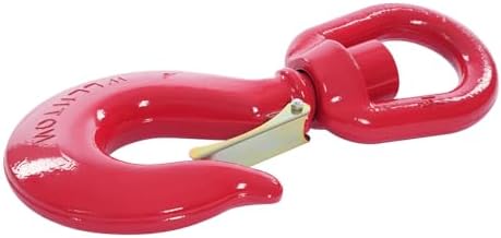 11T Swivel Lifting Hook, 360 Rotating Locking Swivel Hook, Lifting Hook with Safety Latch for Trailers, Trucks, Forklifts, Building Construction (11T)