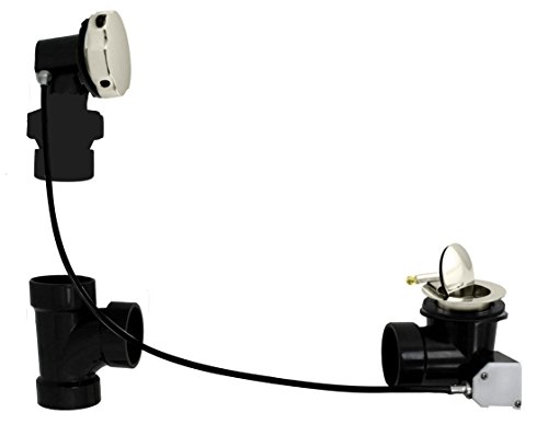 Westbrass Sch. 40 ABS 35 in. Cable Drive Bath Waste - Ball Joint Head, Satin Nickel, D50A35BJ-07