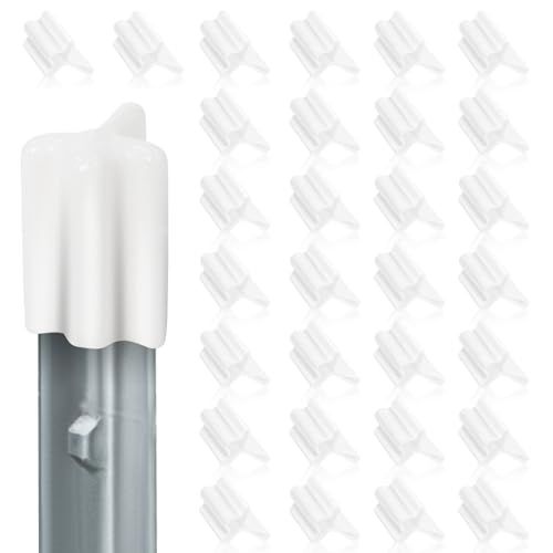 50 Pcs T Post Safety Caps, Safe T-Post Caps T Post Topper, Vinyl Safety Caps, White
