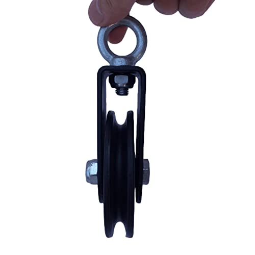 Weight Cable Pulley System Gym,Pulley Wheel 360 Degree Rotating 3.54In Silent Pulley With 59In Cable And Carabiner Hammock Straps For Home Gym Equipment,Ladder Lift,Bicep Tricep Curl Workout #TOP3