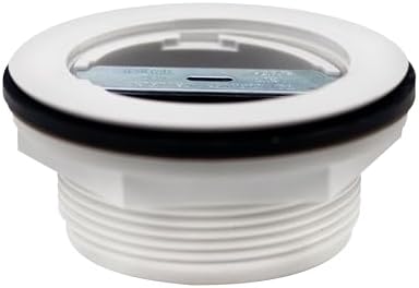 Westbrass D206P-06 2" No-Caulk PVC Compression Shower Drain with 4-1/4" Round Grid Cover, Antique Brass