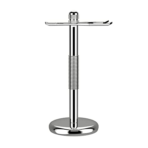 Favali Rasierständer Tragbarer Halterung für Rasierpinsel und Rasierer Rasierpinselhalter Metall Rasierpinsel Ständer Halter Cover