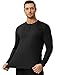 JMIERR Mens Long Sleeve Hip Hop Curved T Shirt Muscle Slim Fitted Henley Longline Tees Shirts for Gym Workout, L, Black