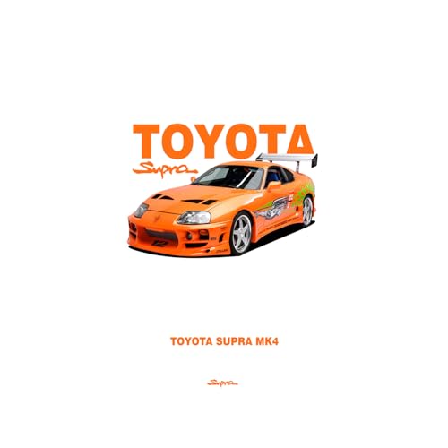 Image of BLINKART Toyota Supra MK4 (Fast & Furious)Car Posters Sticker Gift Items for Boys Room Wall Decor || Comes with Double-Sided Tape|| Decoration Bedroom Living Room Office Studio Decor | 12x18 In (A3) - CAR-300
