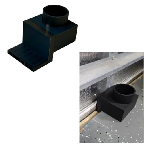 Air Conditioner Garage Door Vent Exhaust Adapter Compatible with 3 4 5 6 Inch Hose, Portable AC Laser Cutter Smoke Venting Kit, 2x4 1x4 Lumber Width Options for Outdoor Venting (1x4, 4inch)