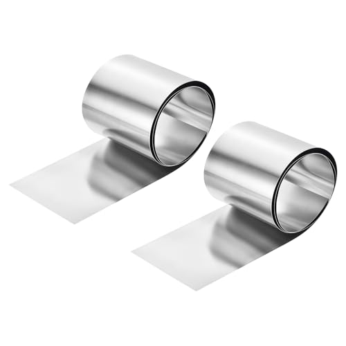 uxcell 2 Pcs Pure Nickel Sheet, 99.6% Pure Nickel Plate Nickel Strip 0.016