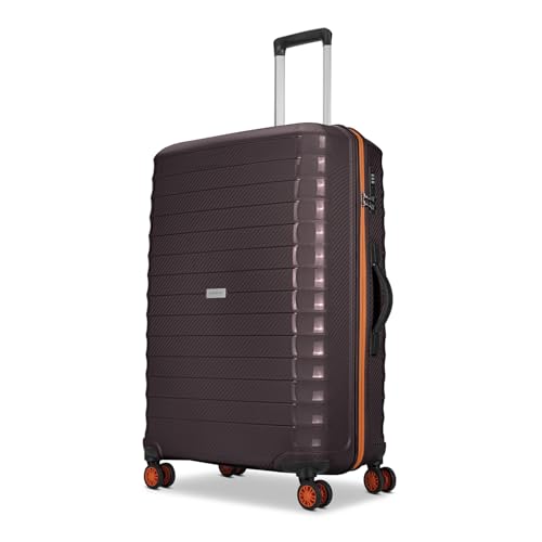 Image of Aristocrat Altitude 8 Wheel Large Size (Check-in) Hard Case Trolley Bag | Combination Lock |Tough and Durable Polypropylene Luggage | 3 Year International Warranty| 78 CM Suitcase for Travel| Brown