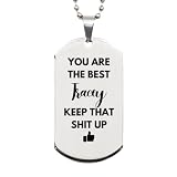 You are The Best Tracey, Silver Dog Tag, Gifts for Tracey, Custom Name Silver Dog Tag for Tracey, Funny Gifts for Tracey You are The Best Keep That Shit Up, Valentines Birthday Gifts for Tracey,