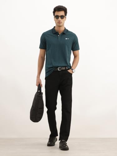 Image of WROGN Men's 100% Cotton Polo T-Shirt | All-Over Print | Slim Fit