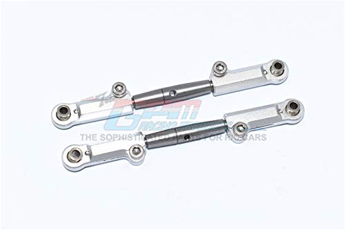 GPM for Traxxas Slash 4X4 & Stampede 4X4 VXL Upgrade Parts Aluminum Rear Adjustable Upper Arm - 1 Pr Silver