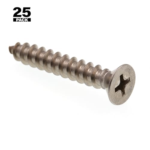 Tornillos para chapa de acero inoxidable 10 X 1 1/4 para ensamblajes exteriores limpios 4