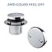 Chrome Bathtub Drain Stopper and Overflow Cover Kit – Universal Tub Stopper Replacement for Standard Bath Tubs