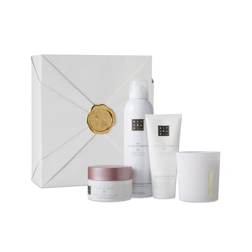 Rituals Sakura Renewing Gift Set - Foaming Shower Gel, Body Scrub, Body Cream & Candle With Rice Milk & Cherry Blossom - Medium #TOP29