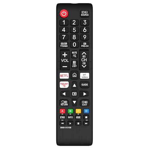 New Samsung Tv Remote Replacement -BN59-01315B/BN59-01315M,Replacement Samsung BN59-01315B Remote Controls for Smart TV LCD LED UHD QLED Uhd with Netflix, prim vide Rakuten TV Button