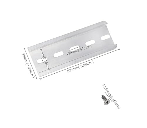CYUaoao 6 Stück DIN-Schiene Schlitz Hutschiene10cm Aluminium DIN Schiene Montageschiene Hängeschiene Hängeschiene Schrank DIN-Schien Führungsschienen für Verteilerschrank Schaltschrank Einbau