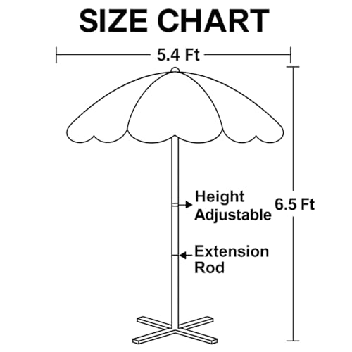 RAINPOPSON® Garden Umbrella for Men and Women Outdoor Big Size With Stand Waterproof/Sunlit Proof Super Cloth Patio Garden Outdoor Umbrella (6ft/36in) (Yellow)