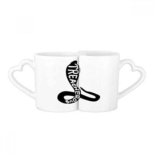 Tasse céramique blanche cobras multicolore DIYthinker pour couple - 2