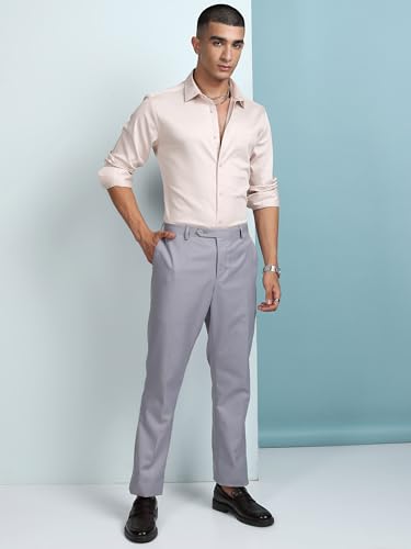 Image of Highlander Men's Slim Fit Formal Shirt | Solid Formal Shirt for Men | Comfortable Fabric | Stylish Design for Everyday Use & Office Wear